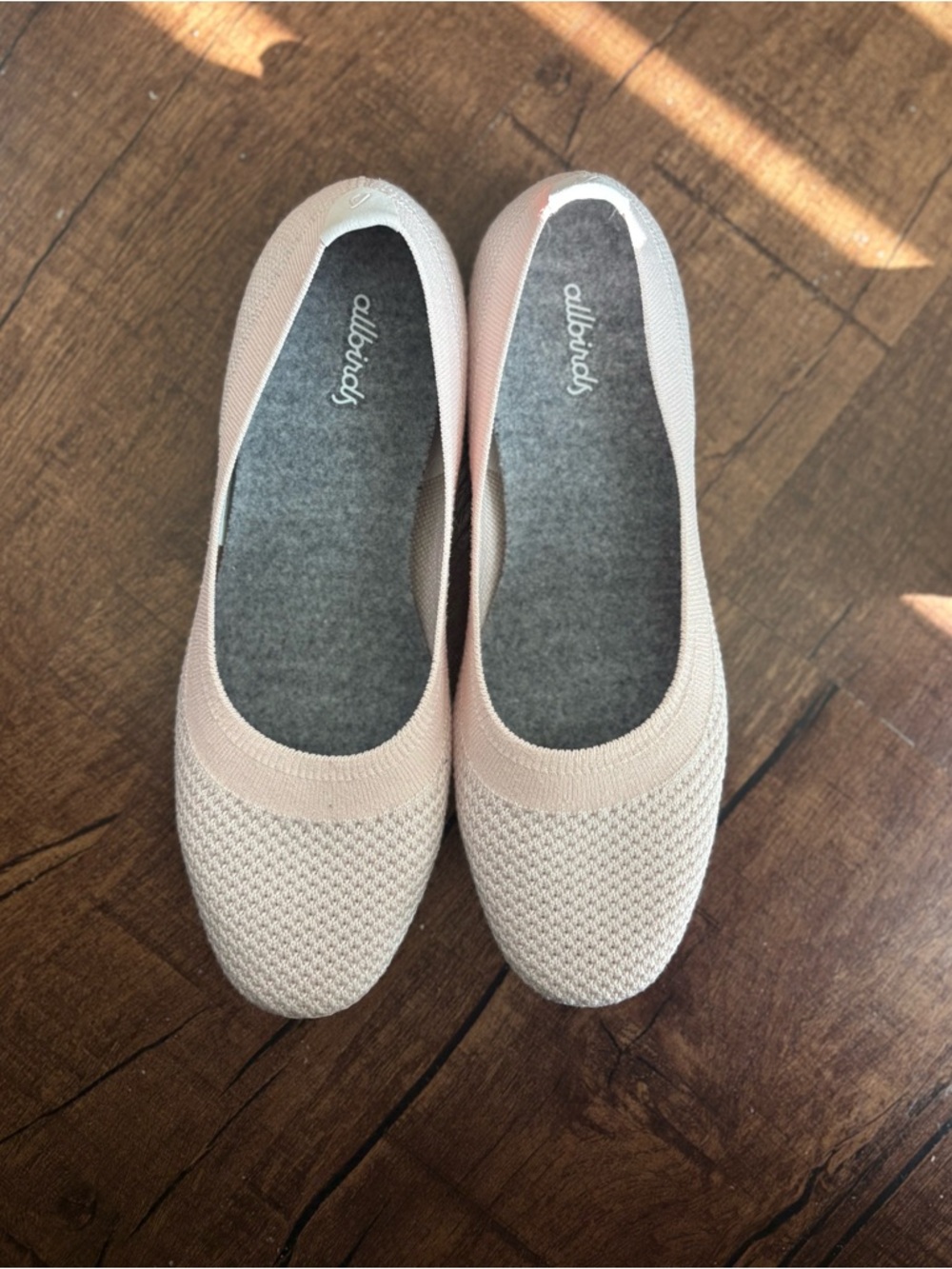 Allbirds Women Sz 7.5 Tree Breezers Sustainable knit Ballet Flat Calm Taupe - Picture 7 of 9